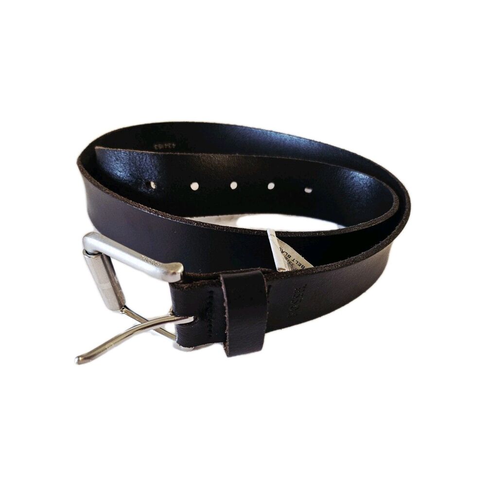 Fossil Black Leather Belt Size 32